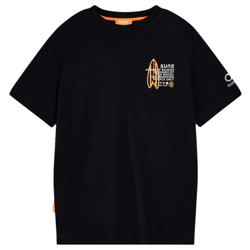 Suns Cotton T-Shirt Black made by Siebentaschen
