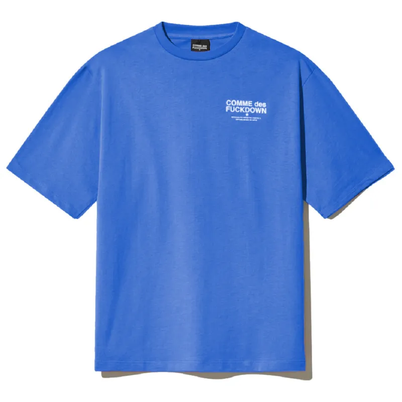 Comme des Fuckdown Cotton T-Shirt Blue made by Siebentaschen