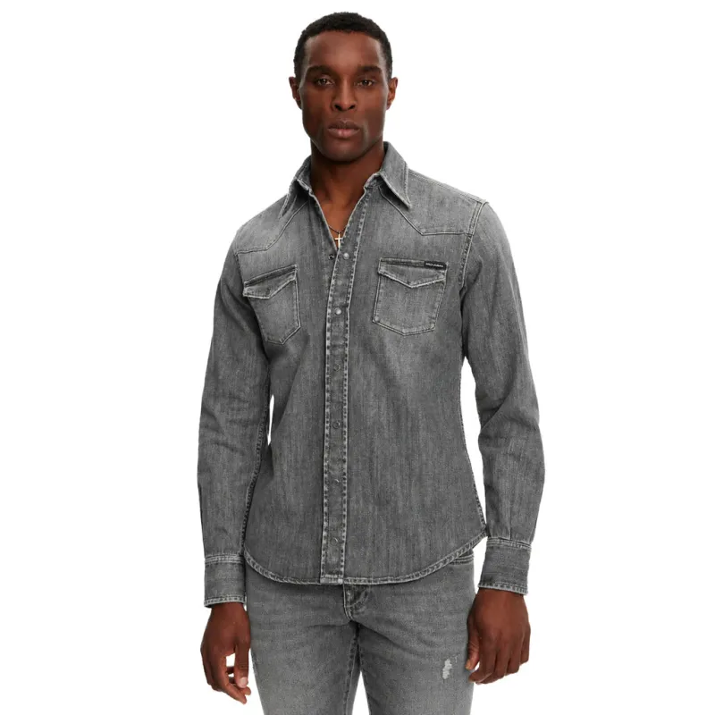 camicia denim grigia made by Dolce & Gabanna