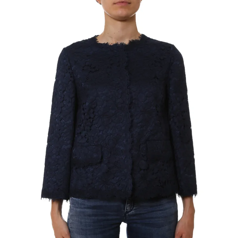 Dolce & Gabbana Silk Jacket Blue made by Dolce & Gabanna