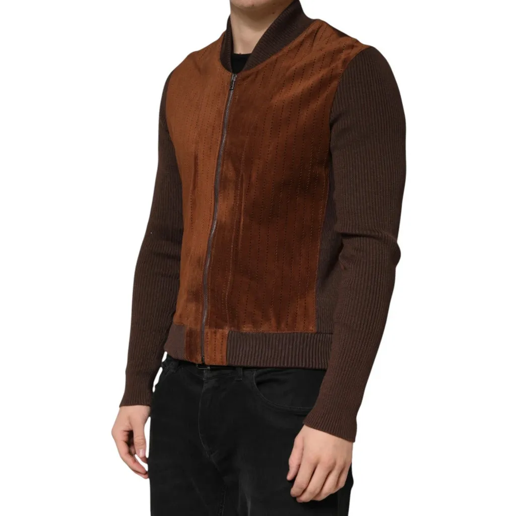 Dolce & Gabbana Man Velvet Calfskin Jacket Brown sold by Siebentaschen product image thumbnail 3
