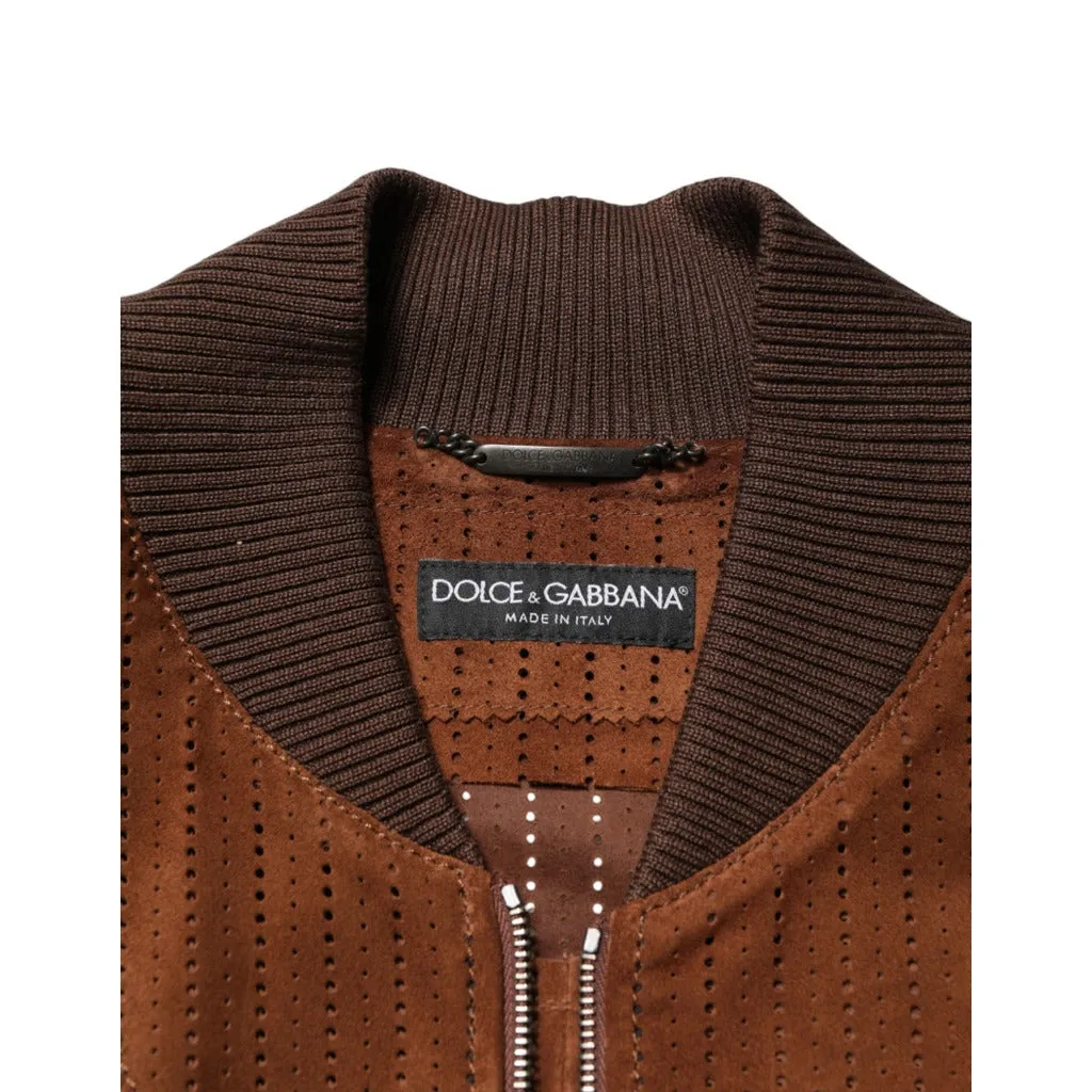 Dolce & Gabbana Man Velvet Calfskin Jacket Brown sold by Siebentaschen product image thumbnail 4