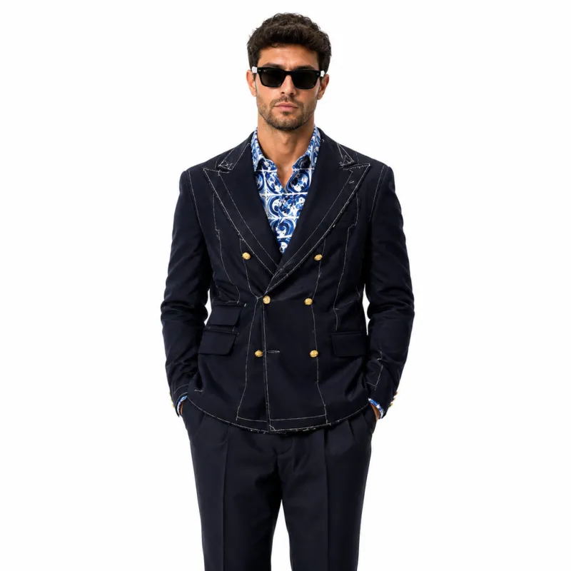 Dolce & Gabbana Wool Blazer Blue made by Dolce & Gabanna