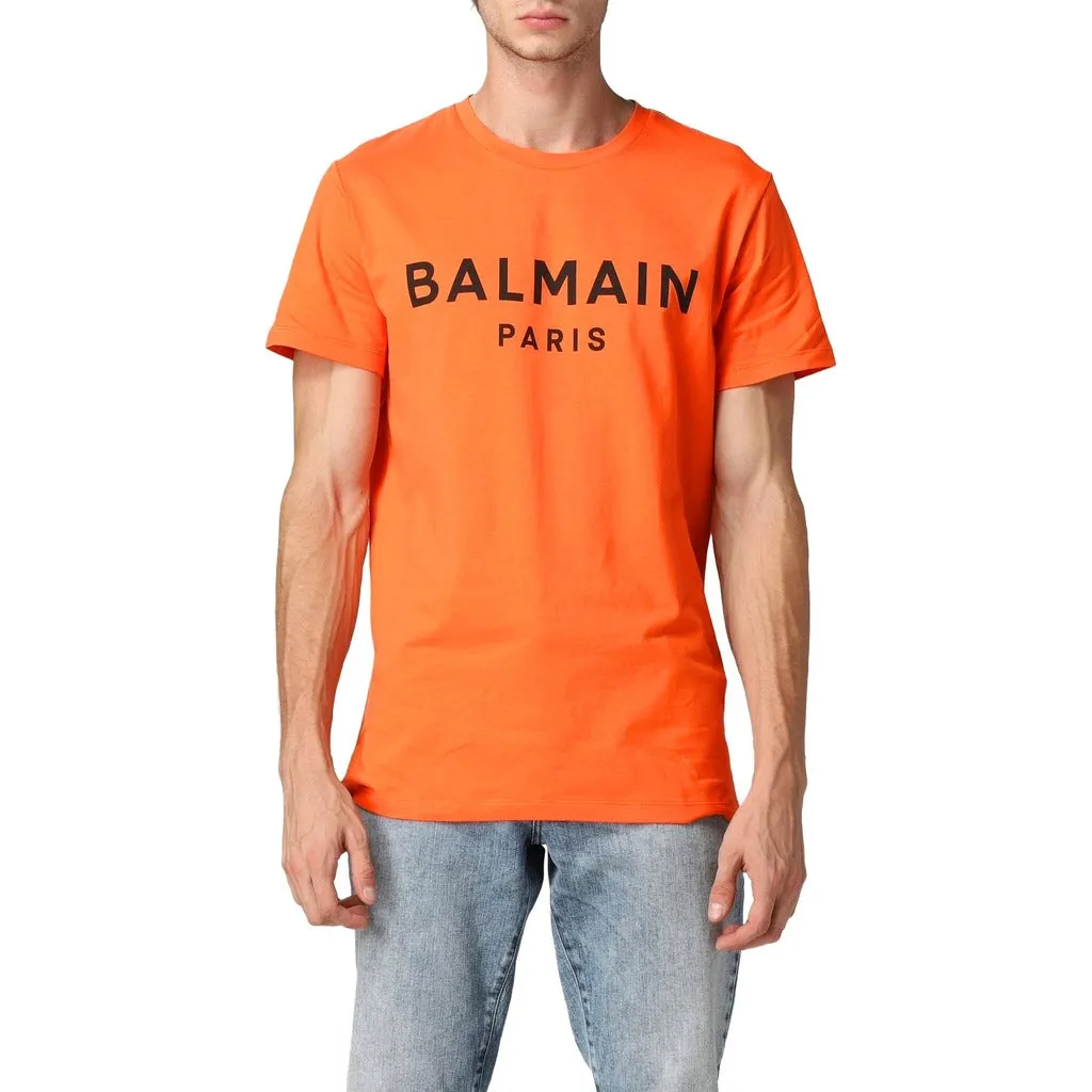 t-shirt balmain arancione sold by Siebentaschen