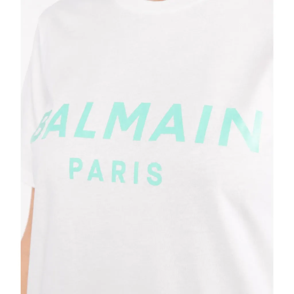 t-shirt balmain paris teal sold by Siebentaschen product image thumbnail 3