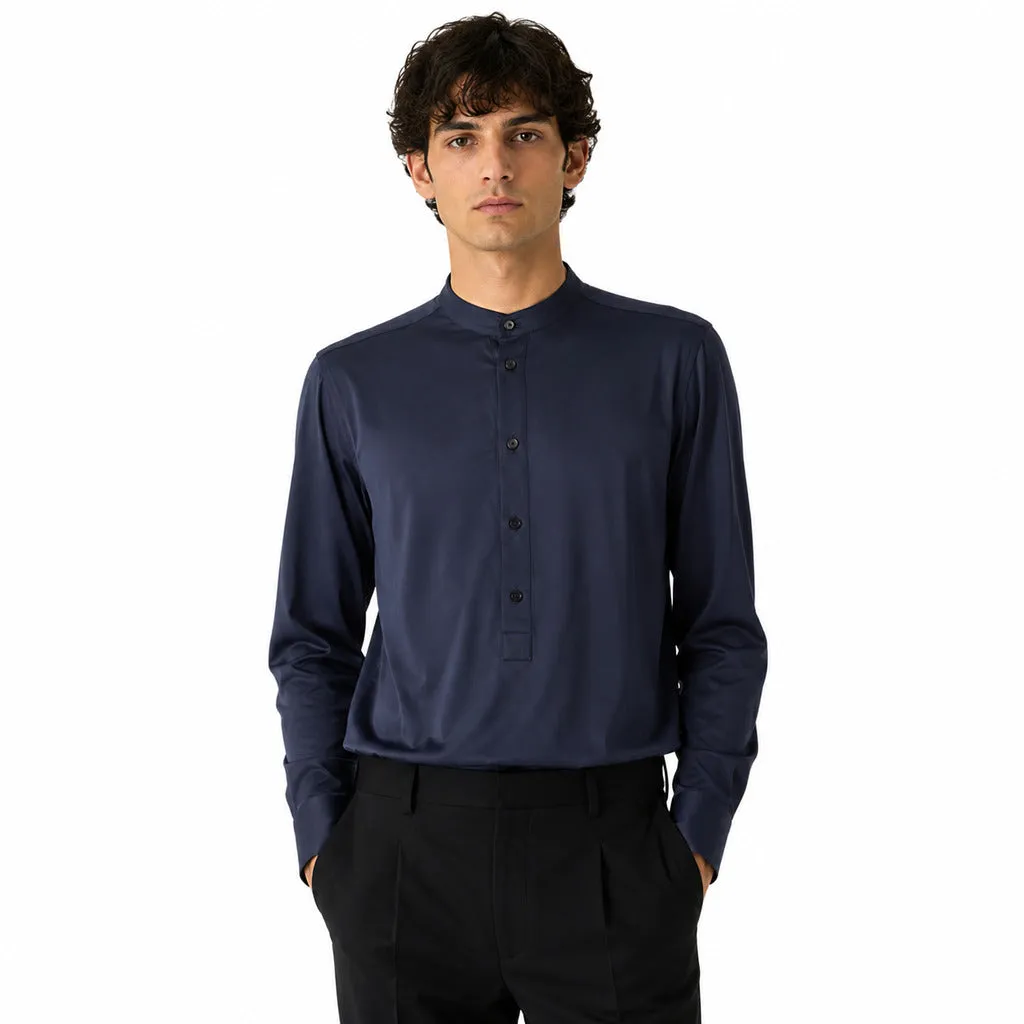 camicia colletto coreano sold by Siebentaschen