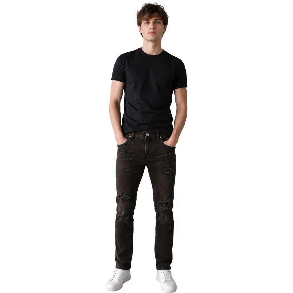 jeans strappati neri sold by Siebentaschen