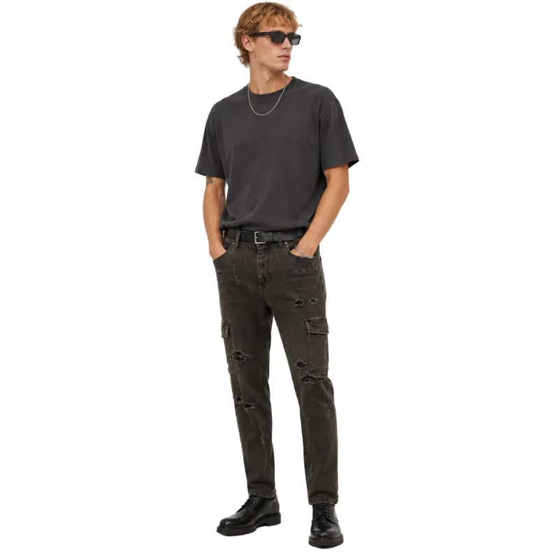 Dolce & Gabbana Man Trousers Denim Cargo Black made by Dolce & Gabanna