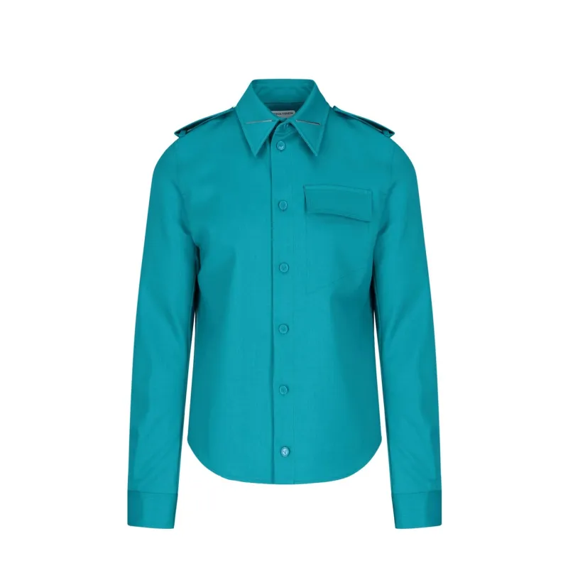 Bottega Veneta Grain De Poudre Wool Shirt made by Bottega Veneta