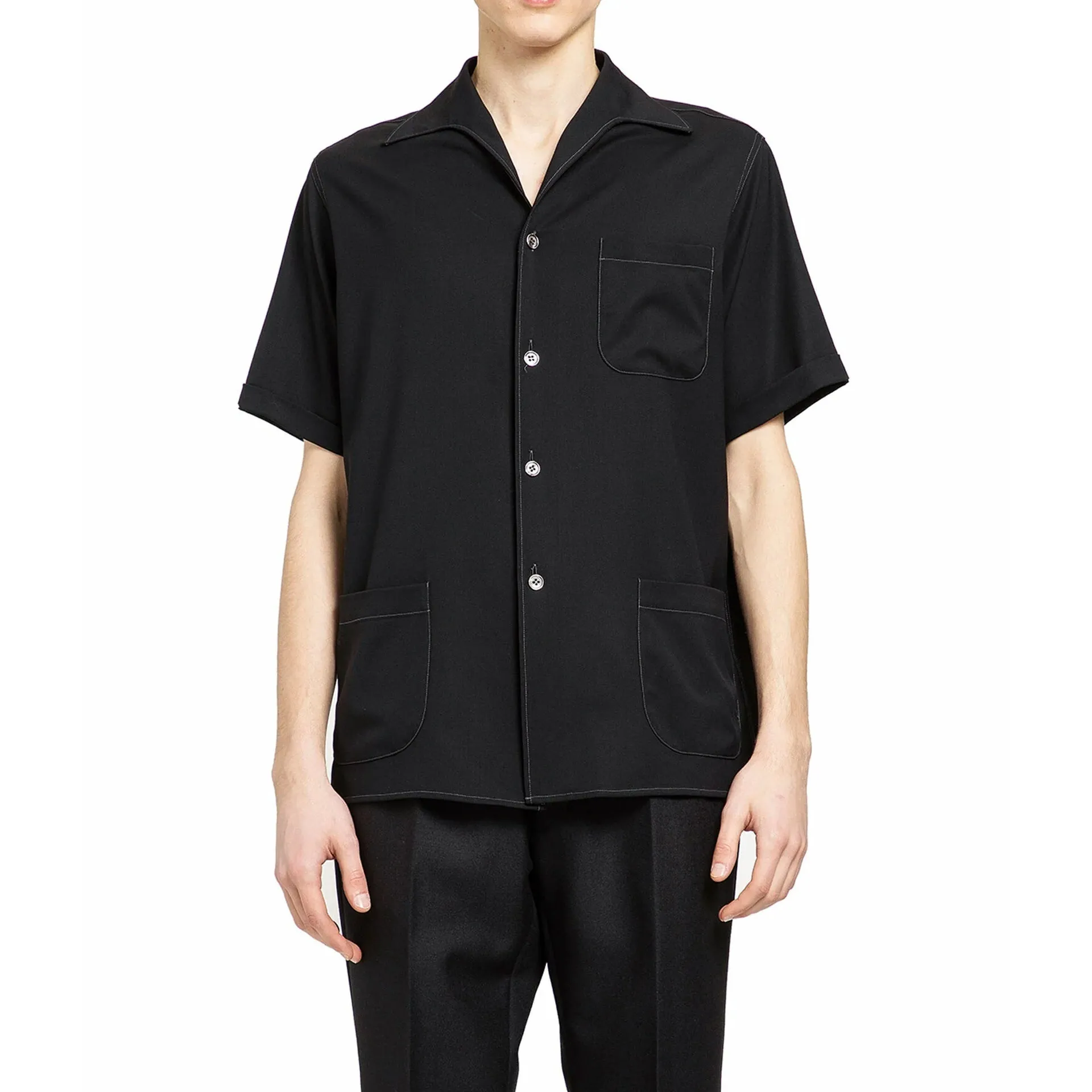 Maison Margiela short-sleeve wool shirt sold by Siebentaschen product image thumbnail 2