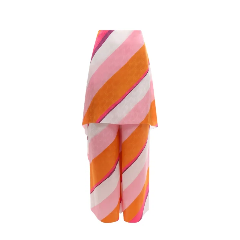 Fendi Ff Color-Block Draped Trousers made by Fendi
