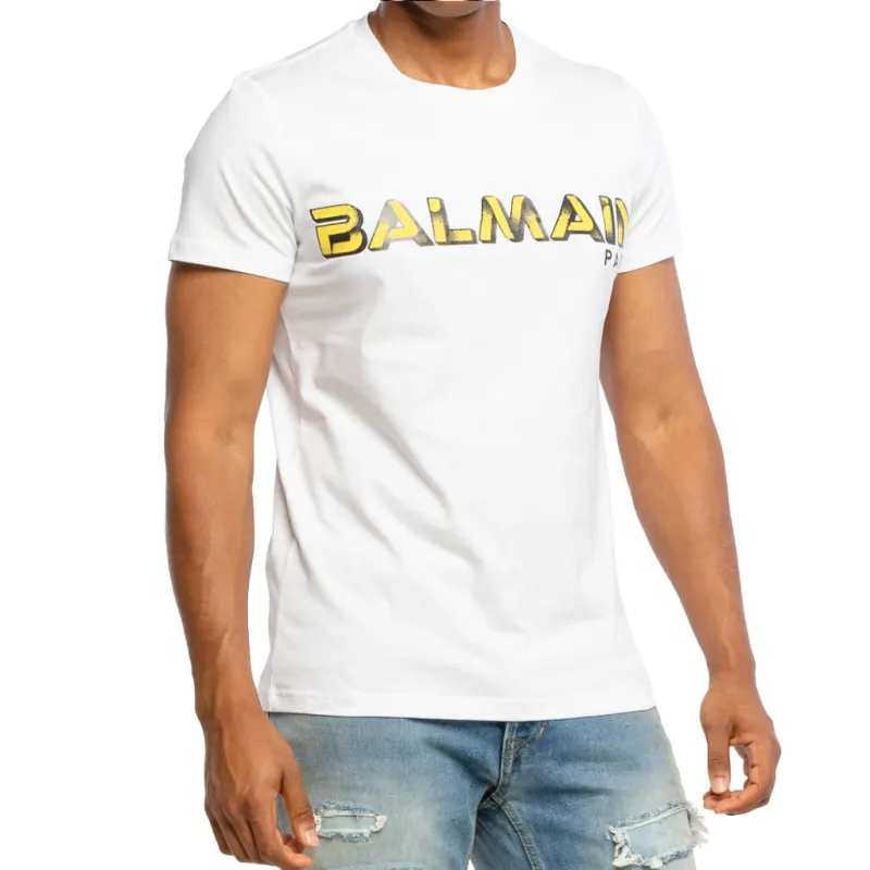 t-shirt stampa logo comic made by Balmain