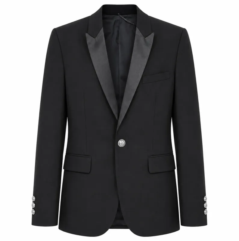 giacca monopetto rever lucidi made by Balmain