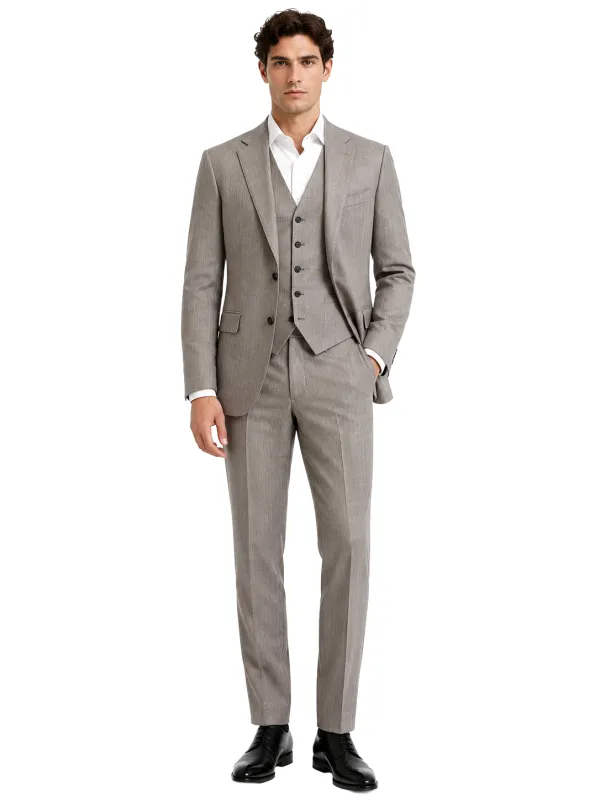 Ermenegildo Zegna Fabric Man Suit Wool Pinstripe Grey made by Siebentaschen
