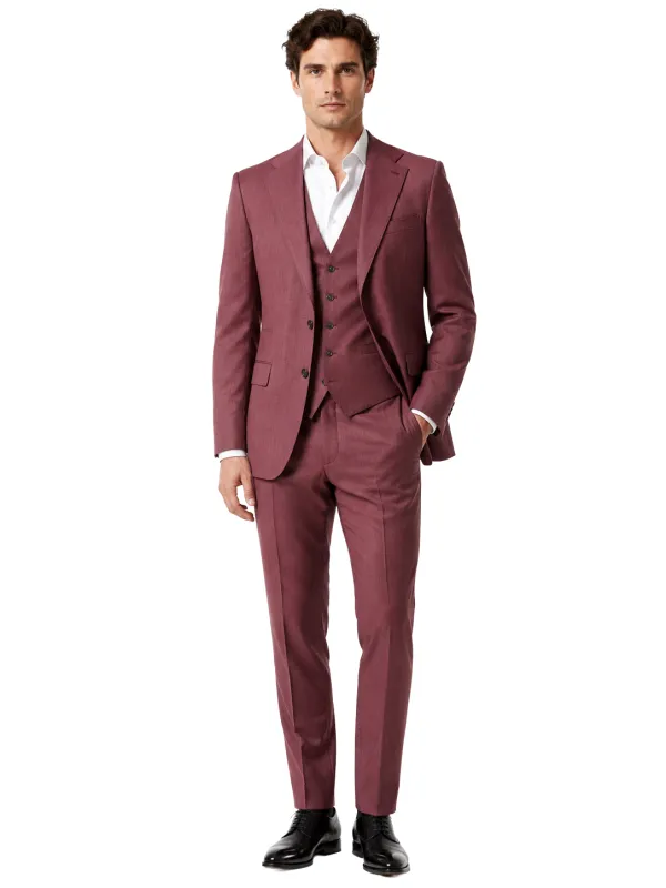 Ermenegildo Zegna Fabric Man Suit Wool Pinstripe Purple made by Siebentaschen
