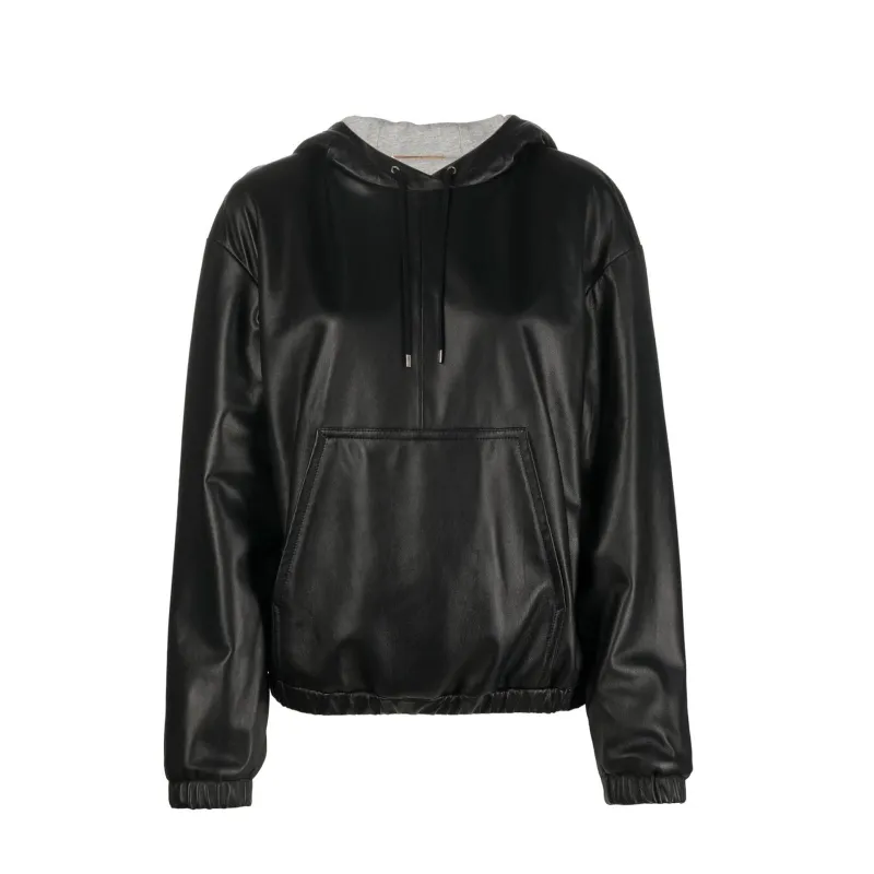 Saint Laurent Leather Hoodded Top made by Yves Saint Laurent