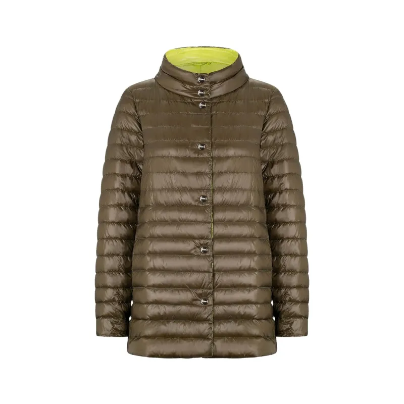 HERNO Ultralight reversible A-line down Coat made by Herno