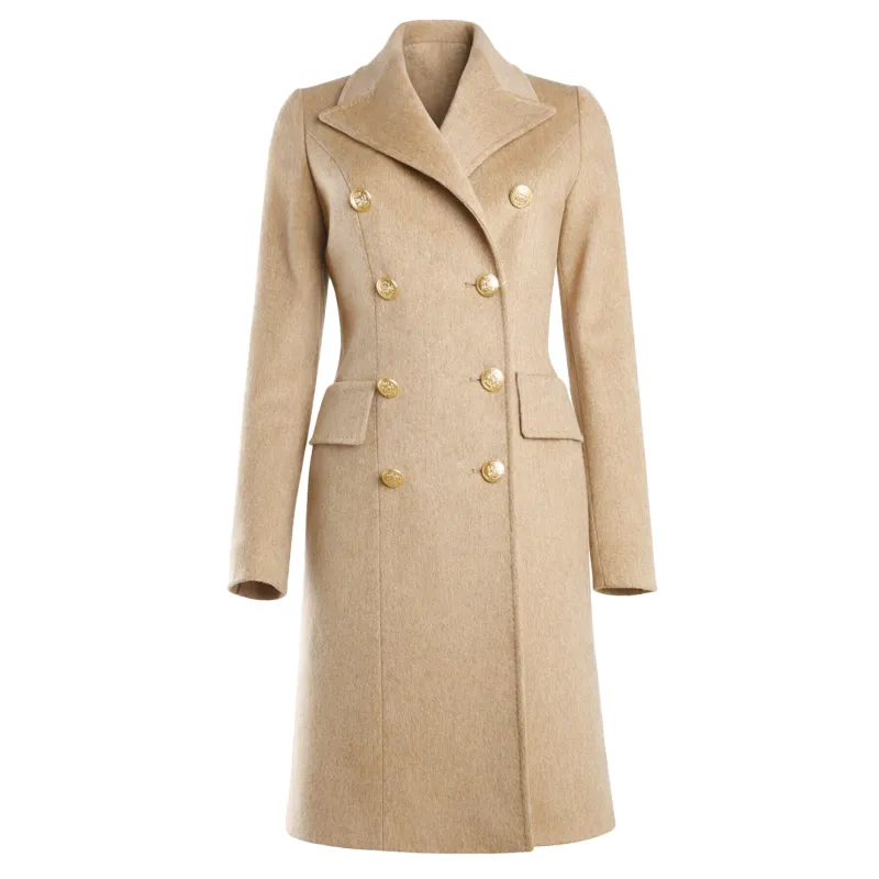 Loro Piana Fabric Woman Coat Beige made by Siebentaschen
