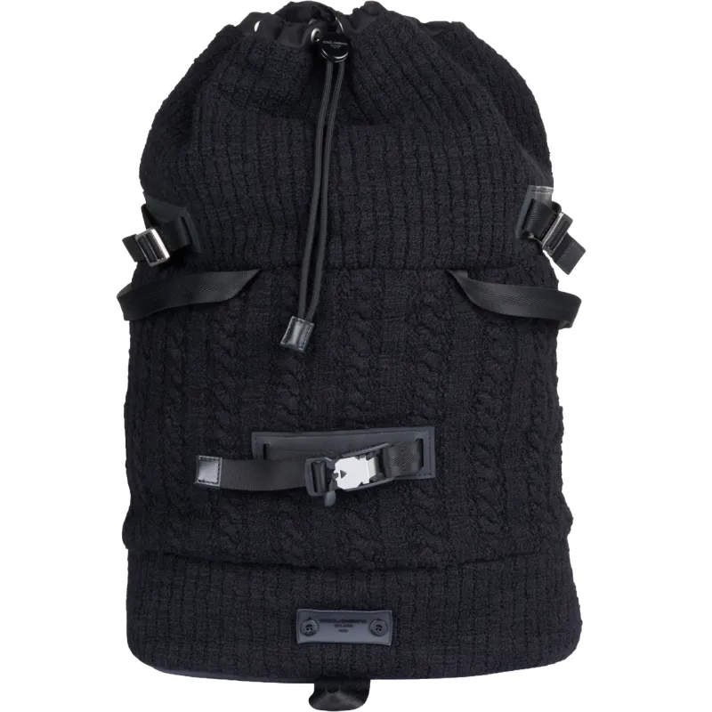 Dolce & Gabbana Woman Backpack Knit Black made by Dolce & Gabanna