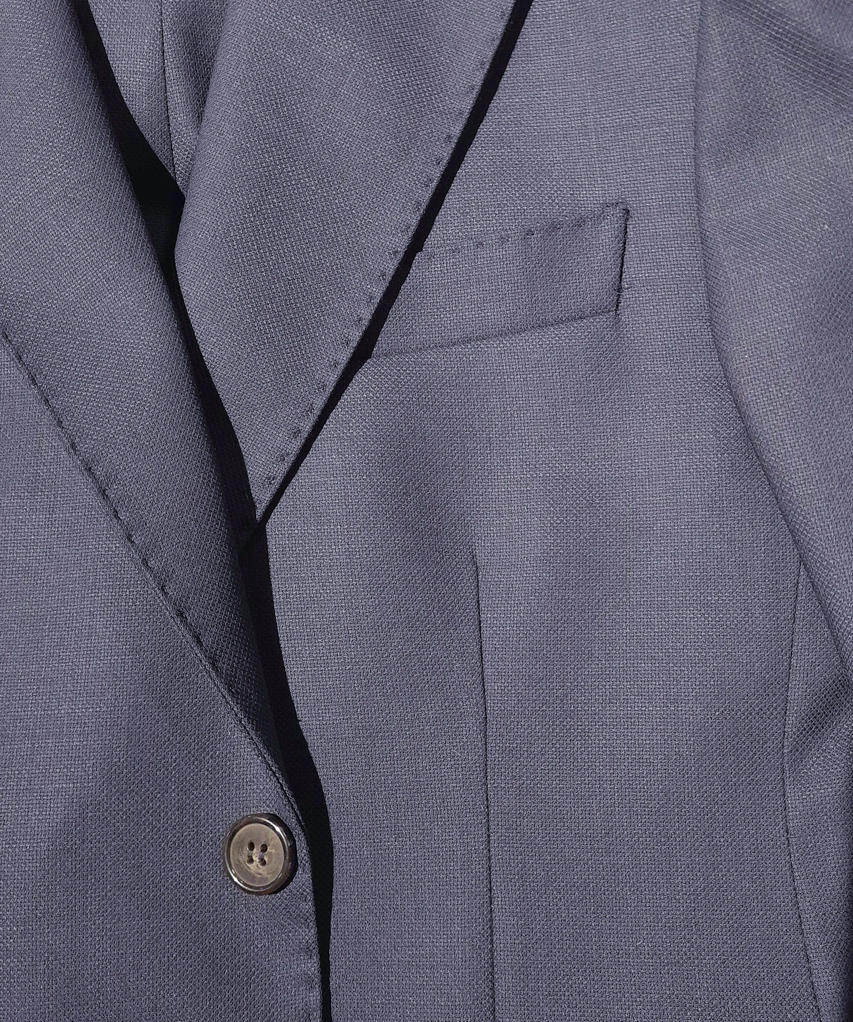 Loro Piana Fabric Man Suit Wool Navy Blue sold by Siebentaschen product image thumbnail 4