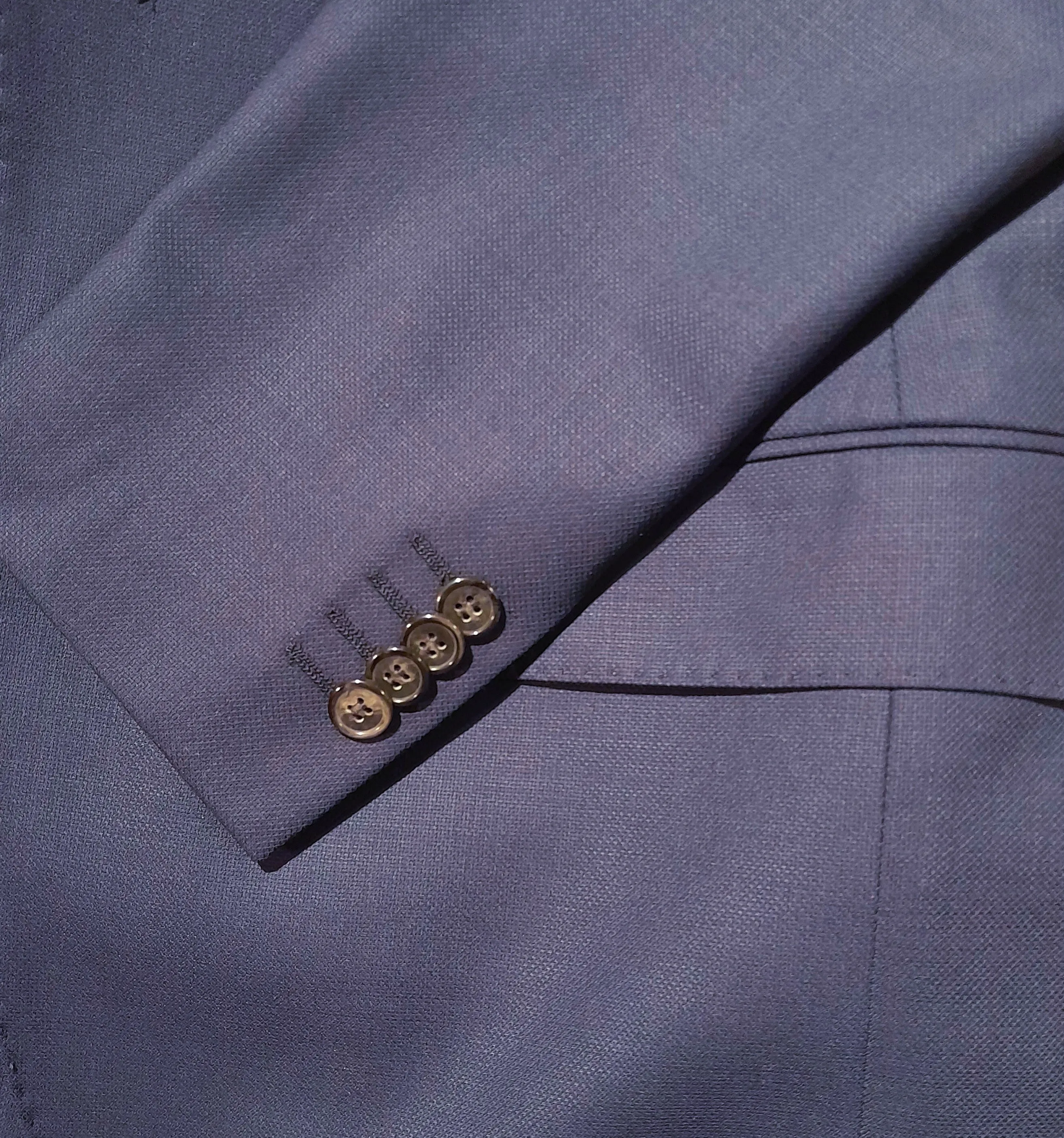 Loro Piana Fabric Man Suit Wool Navy Blue sold by Siebentaschen product image thumbnail 5