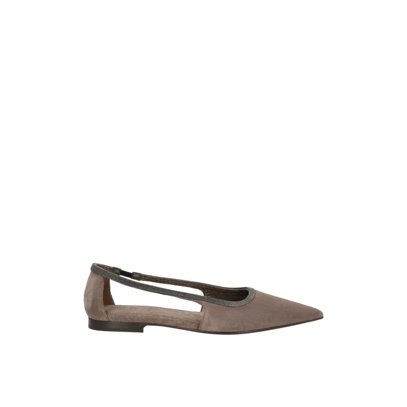 Brunello Cucinelli Suede Flats made by Brunello Cucinelli