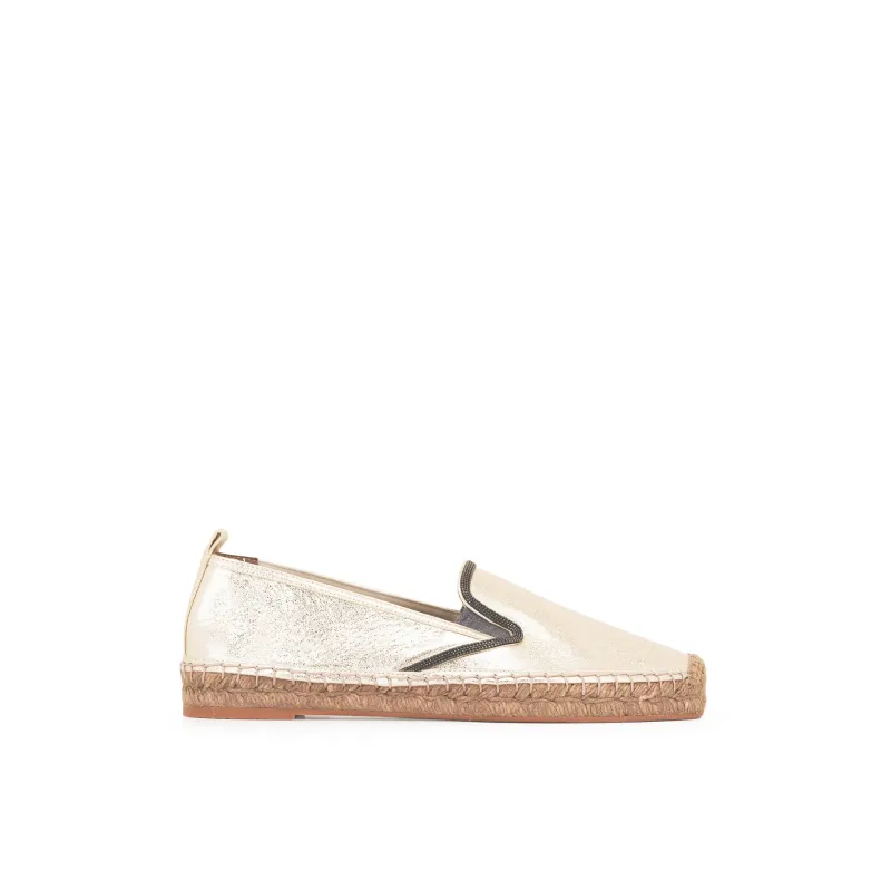 Brunello Cucinelli Leather Espadrilles made by Brunello Cucinelli
