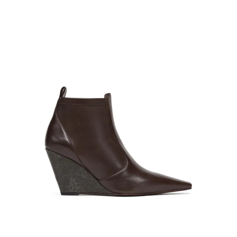 Brunello Cucinelli Monili Wedge Ankle Boots made by Brunello Cucinelli