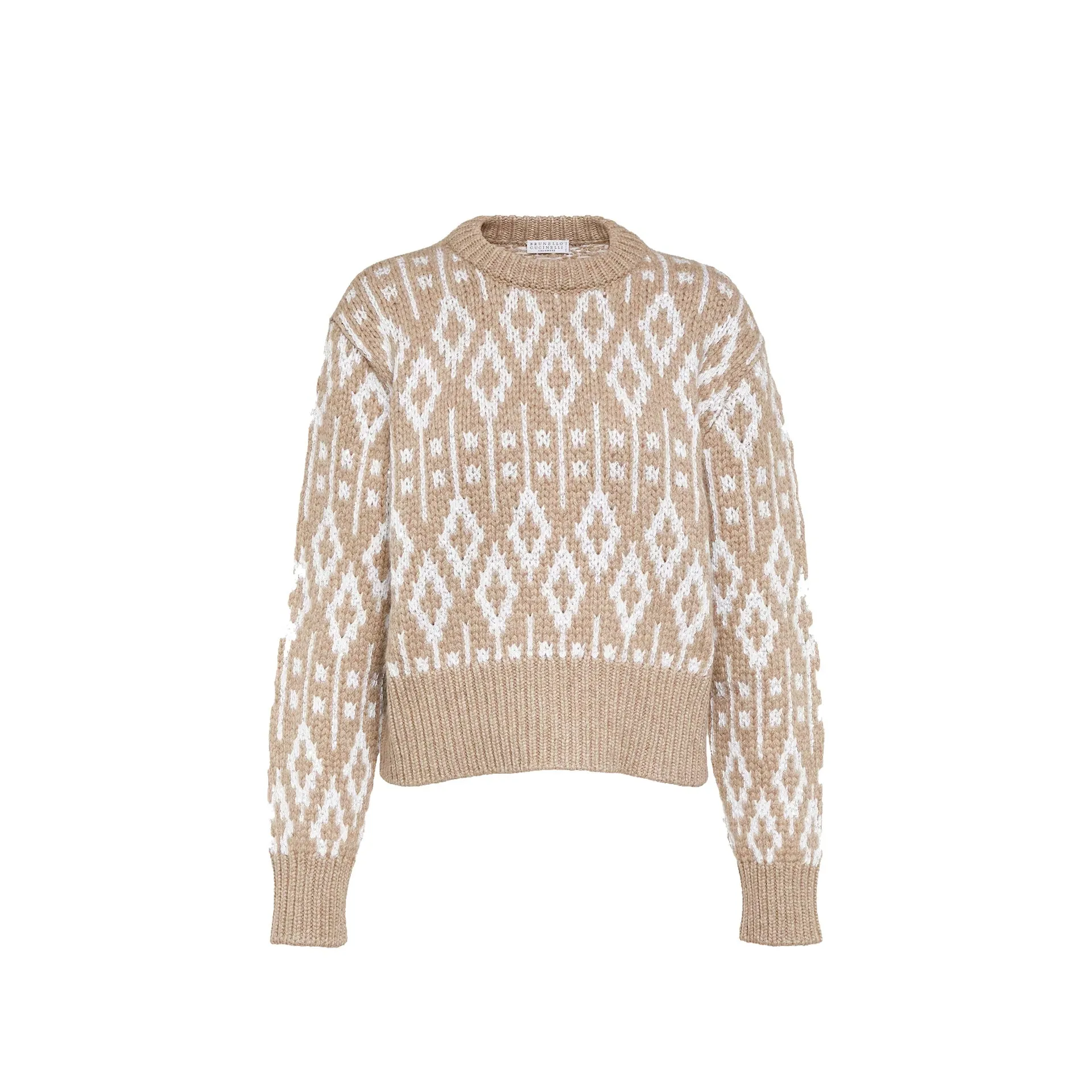 Brunello Cucinelli Jacquard Cashmere Sweater sold by Siebentaschen