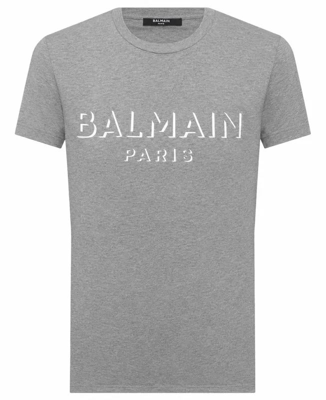 Balmain Man Grey T-shirt & Top made by Balmain