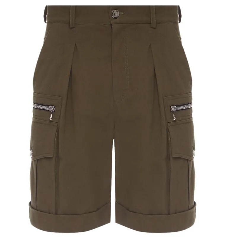 Balmain Man Green shorts made by Balmain