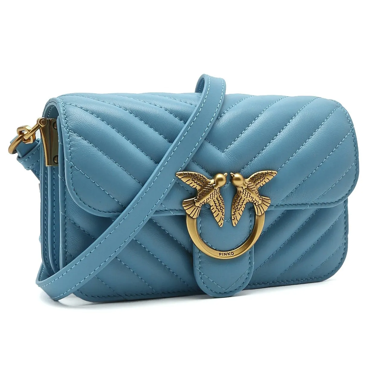Pinko Woman Light Blue Crossbody Bags sold by Siebentaschen product image thumbnail 3