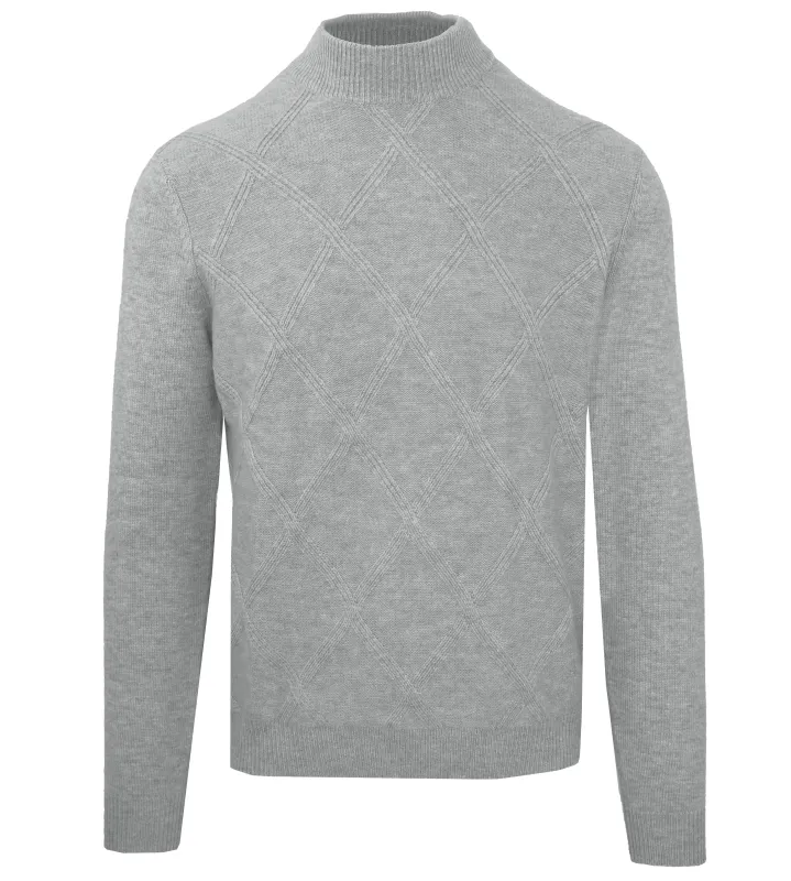Malo Man Ium Fcb lupetto-cenere Sweaters Grey made by Malo