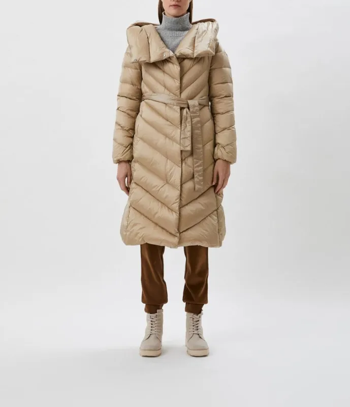 Add Woman Down Jacket Beige made by Siebentaschen