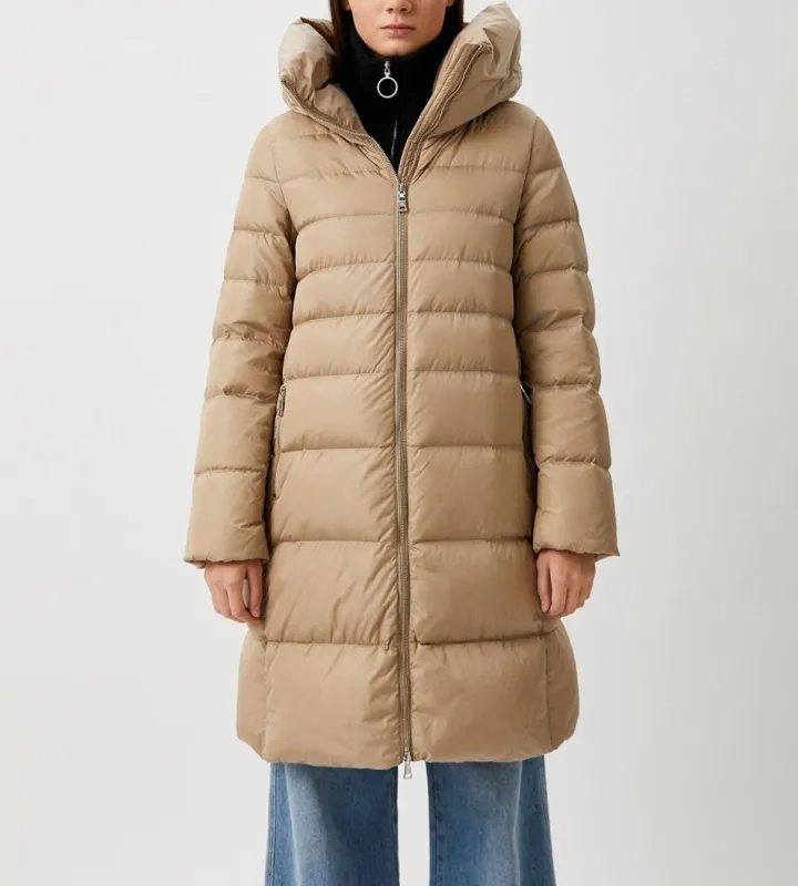 Add Woman Down Jacket Beige made by Siebentaschen