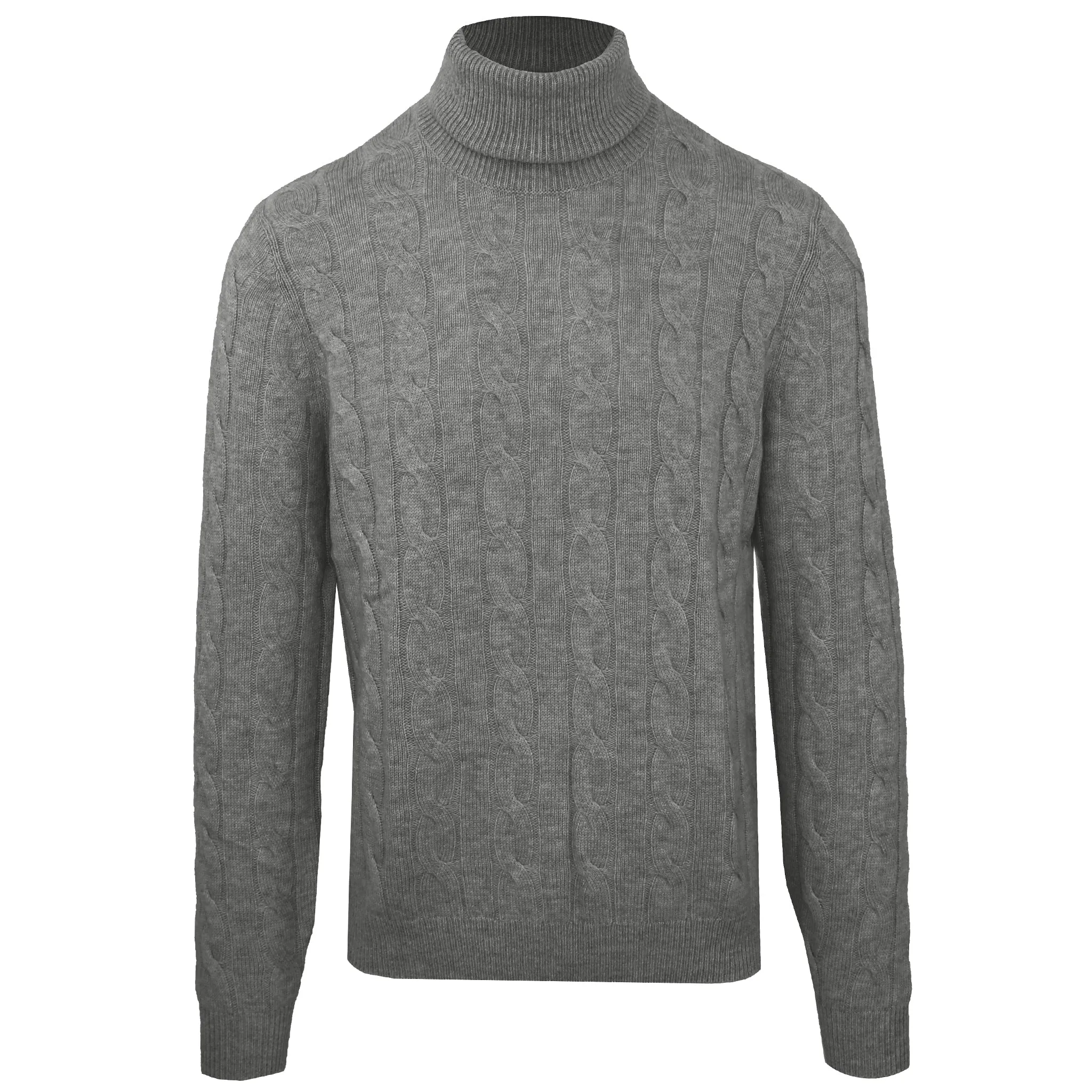 Malo Man Turtleneck Trecce Calamita Grey sold by Siebentaschen