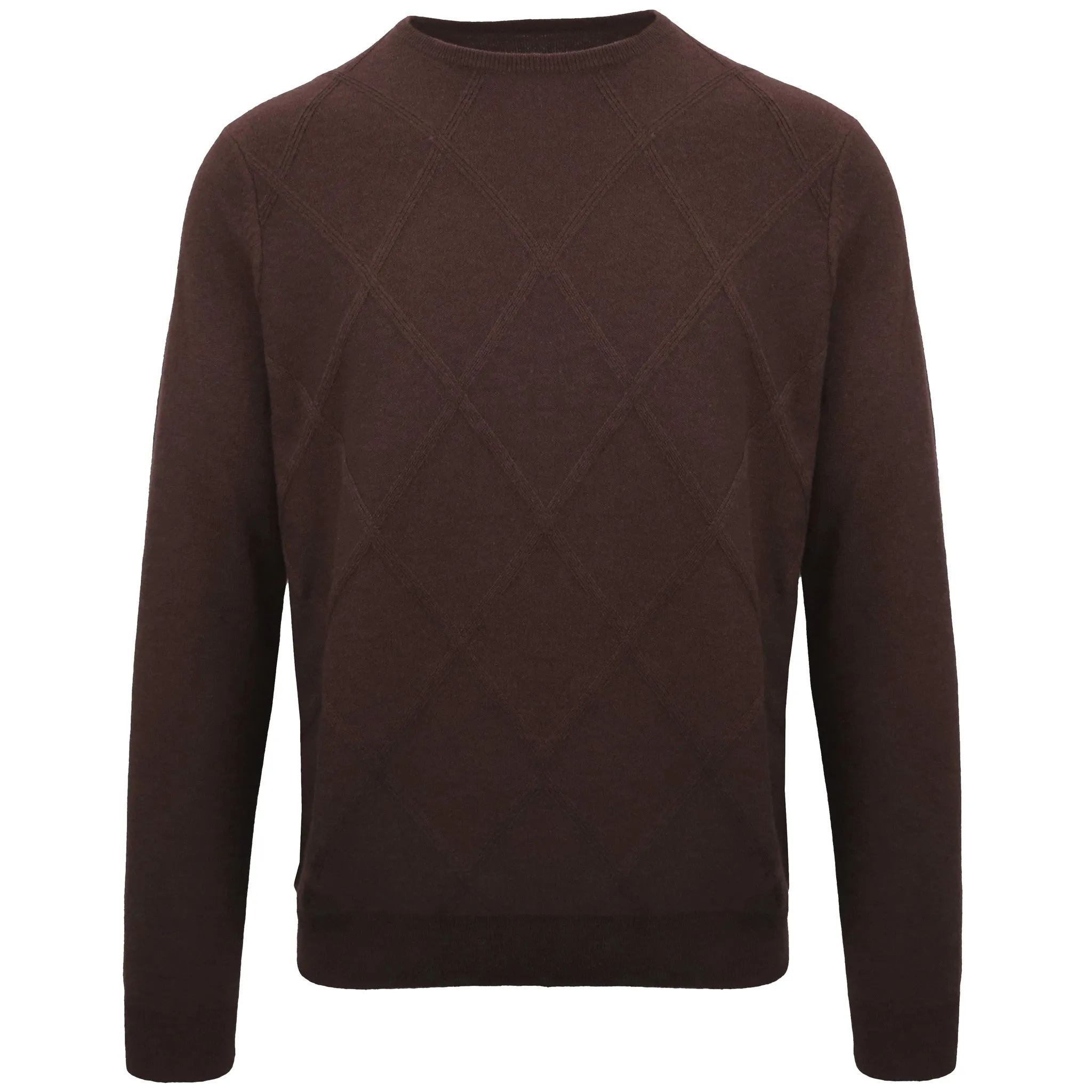 Malo Man Crew Neck Cashmere Moro Sweaters Brown sold by Siebentaschen