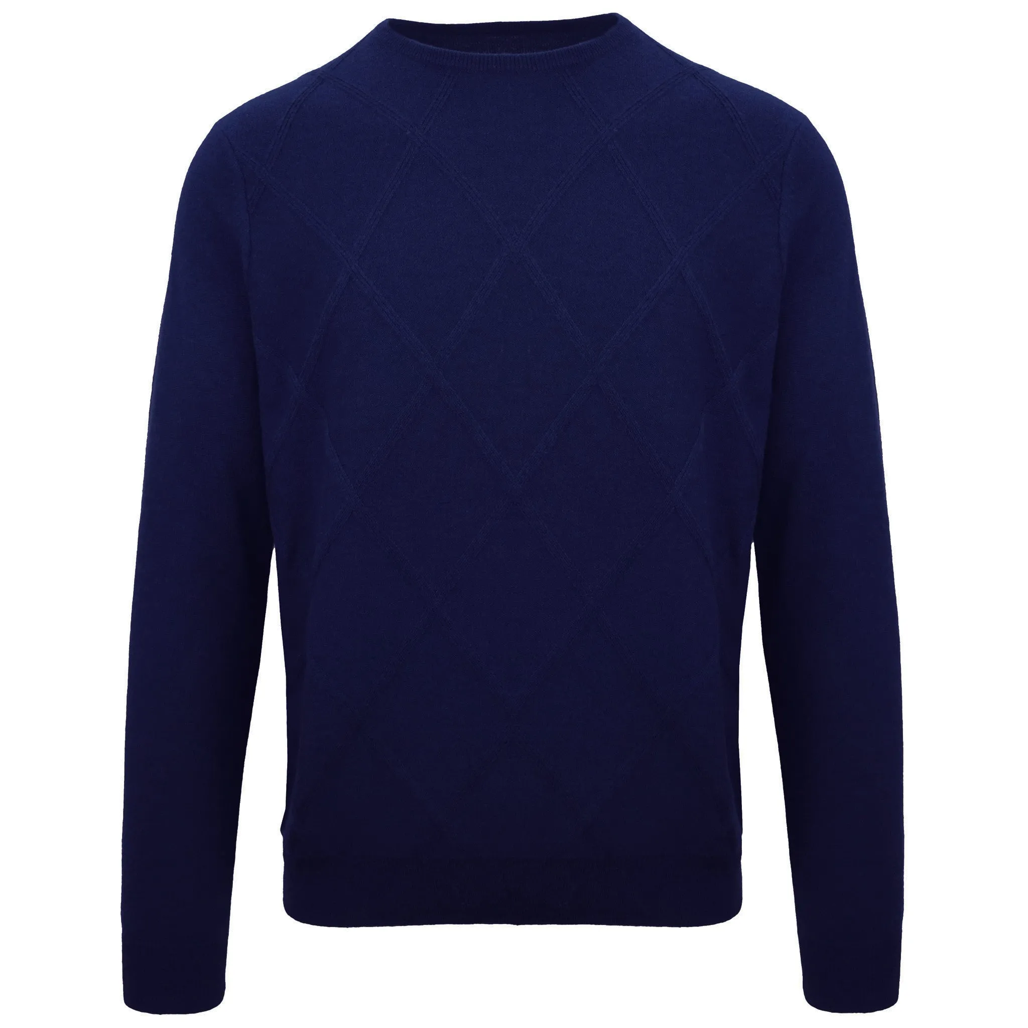 Malo Man Crew Neck Cashmere Navy Sweaters Blue sold by Siebentaschen