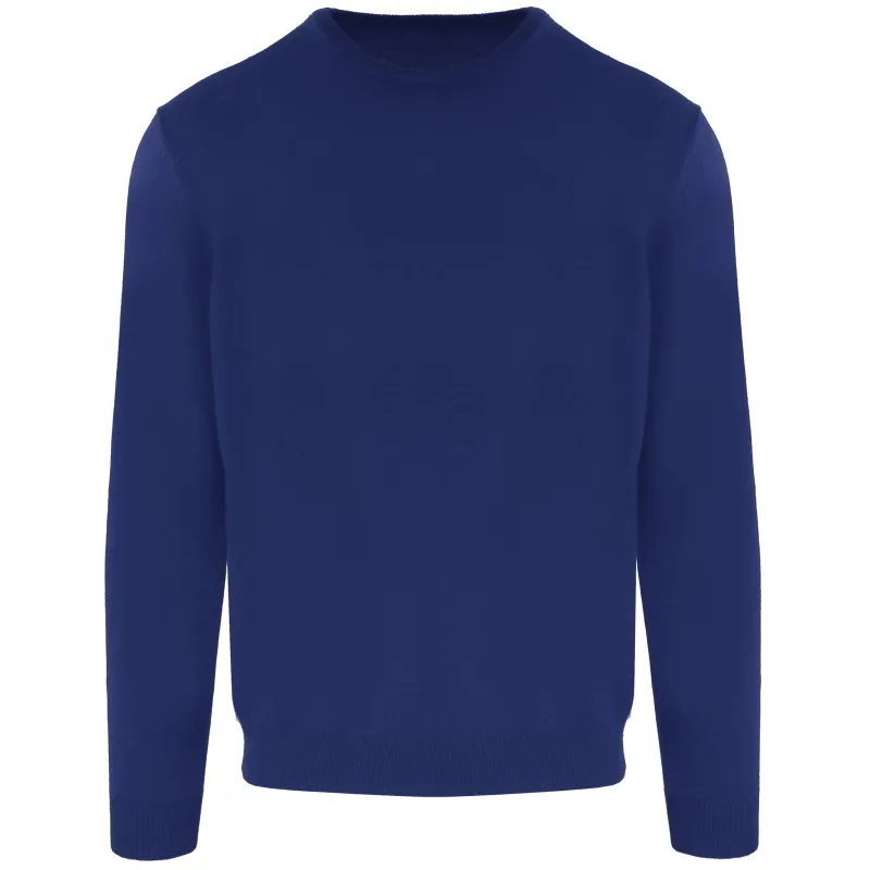 Malo Man Crew Neck Blend Cashmere Zaffiro Sweaters Blue made by Malo