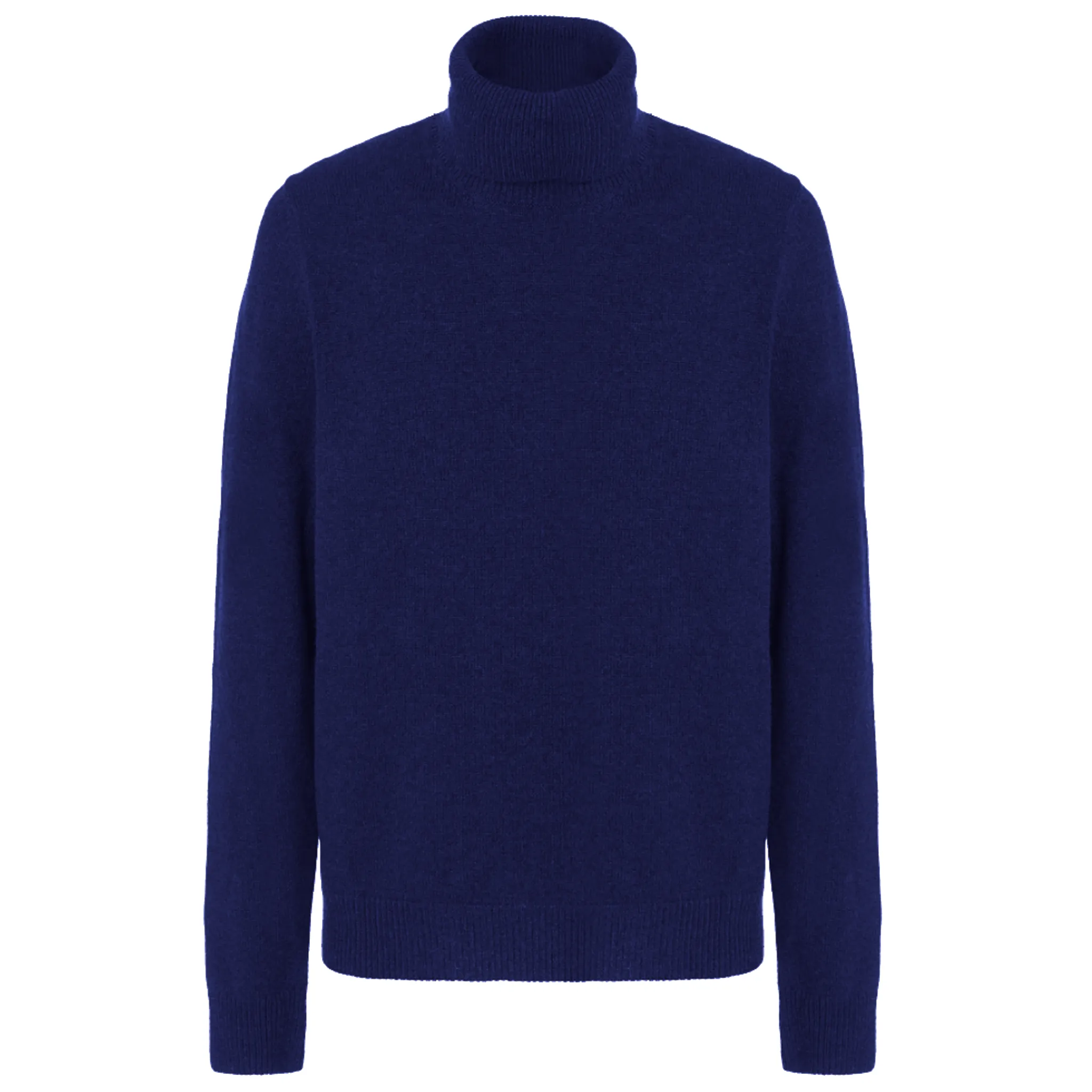 Malo Man Turtleneck Blend Cashmere Navy Blue sold by Siebentaschen