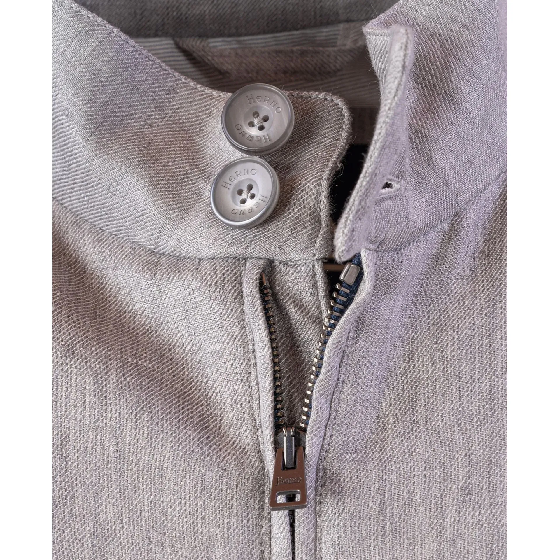 Herno Linen Bomber Jacket sold by Siebentaschen product image thumbnail 3