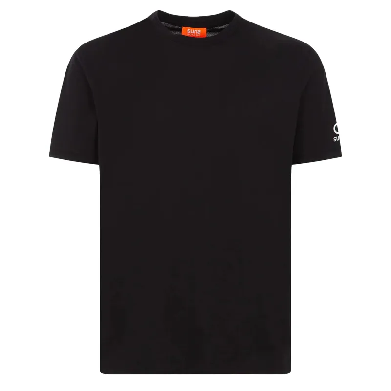 Suns Man Paolo Label T-Shirts Tops Black made by Siebentaschen