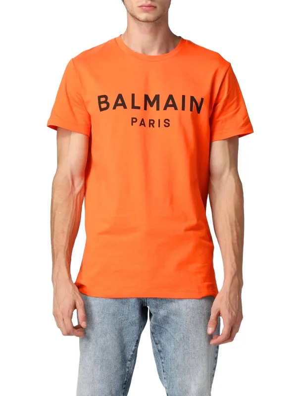 Balmain Man Orange T-shirt & Top made by Balmain