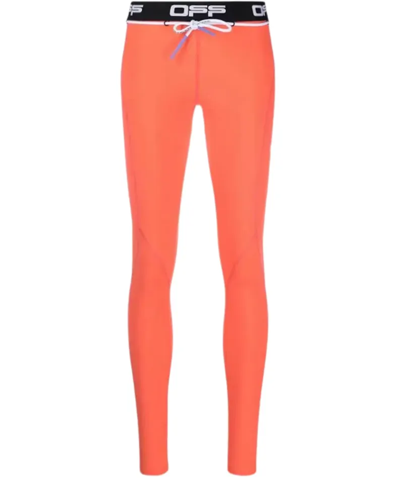 Off-White Woman Orange Leggings sold by Siebentaschen