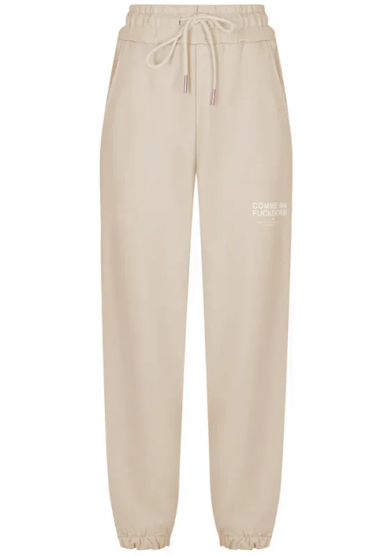 Comme Des Fuckdown Woman Trousers Sweatshirt Beige made by Siebentaschen