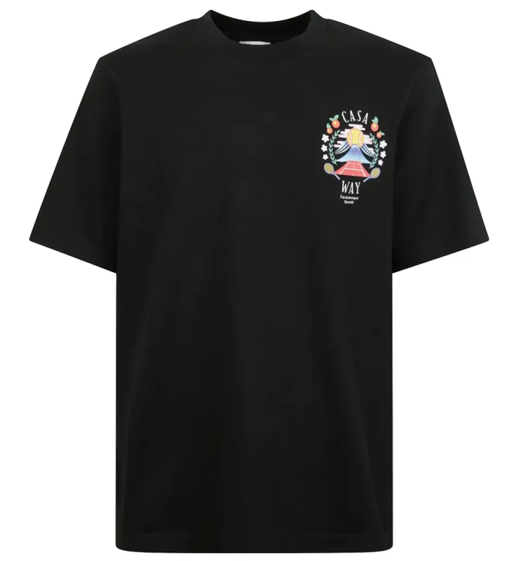 Casablanca Man T-Shirt Casa Way Mountain Black made by Casablanca