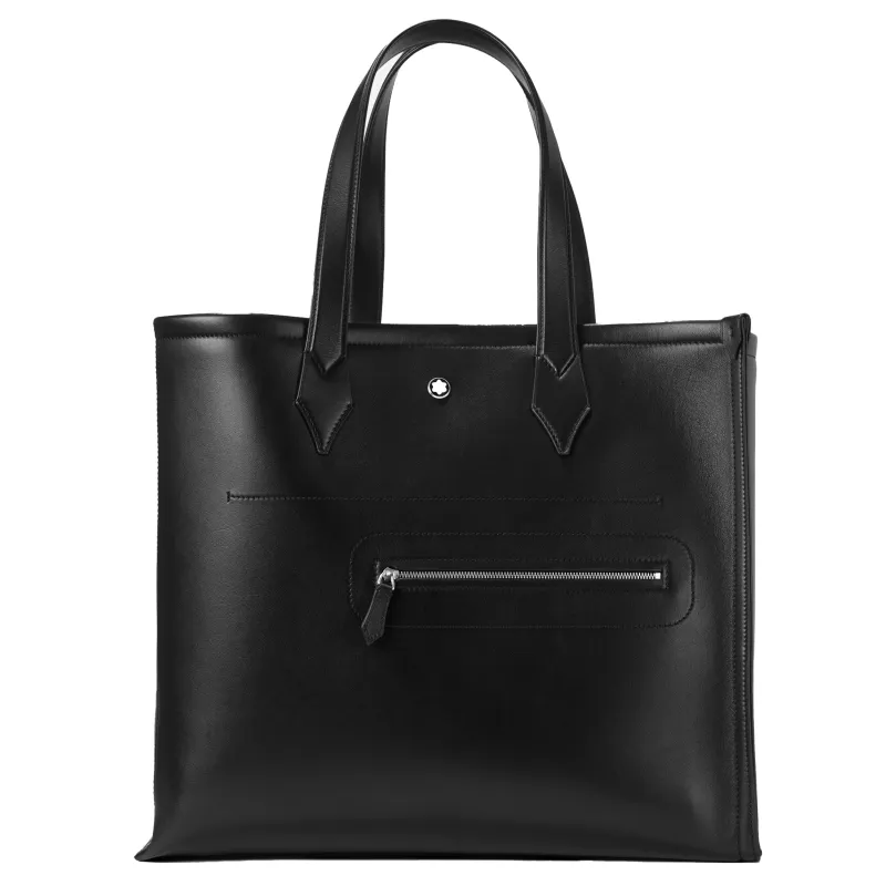Montblanc Woman Tote Bag Leather Black made by Mont Blanc
