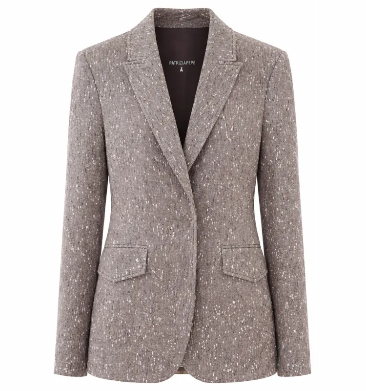 Patrizia Pepe Woman Jacket Pepper Black White Grey made by Patrizia Pepe