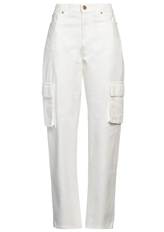 Pinko Woman White Trousers made by Pinko