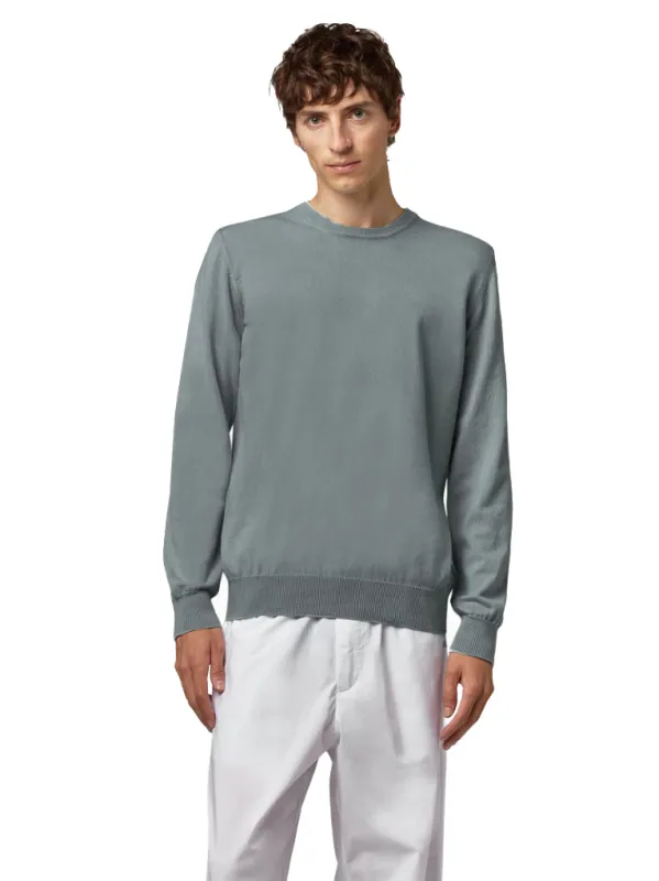 Alpha Studio Man Knit Crew Neck Asfalto Grey made by Siebentaschen